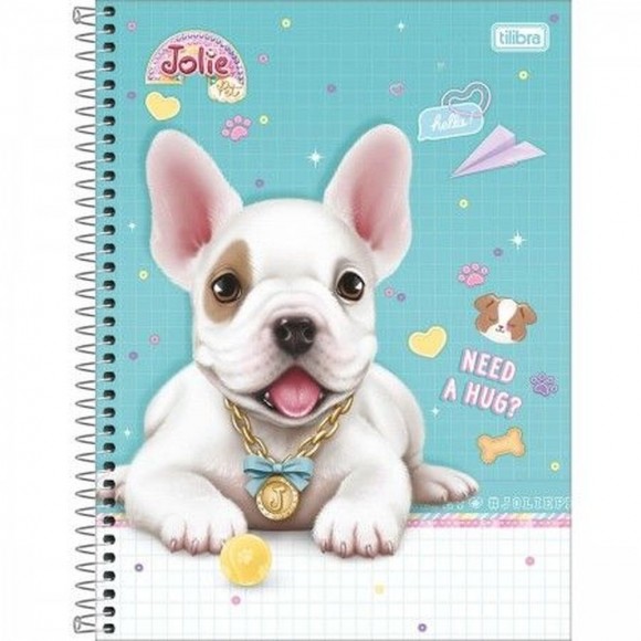 CADERNO UNIV. CD 10X1 TILIBRA JOLIE PET 160 FLS