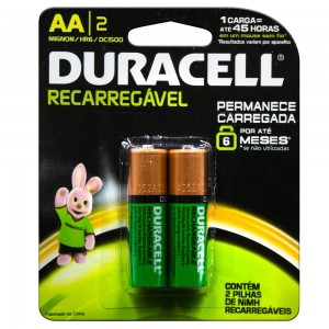 PILHA DURACELL ALCALINA RECARREGAVEL PAL...