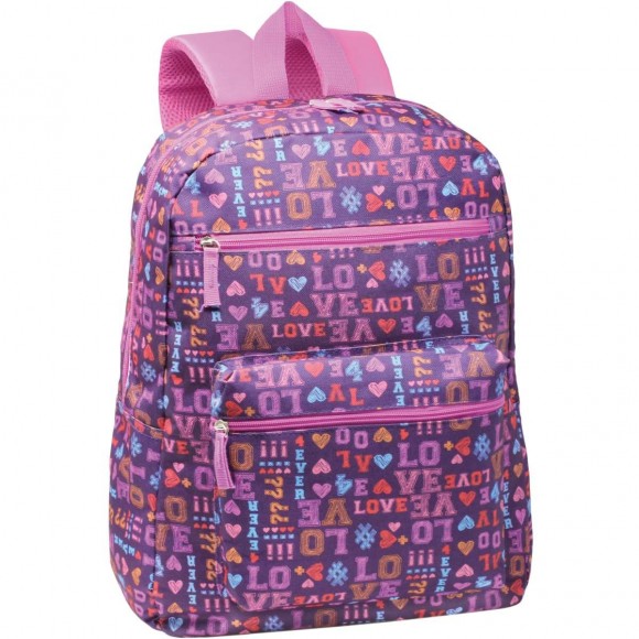 MOCHILA ESCOLAR PACIFIC MFT JUVENIL CASUAL LOVE ESTAMPADA G