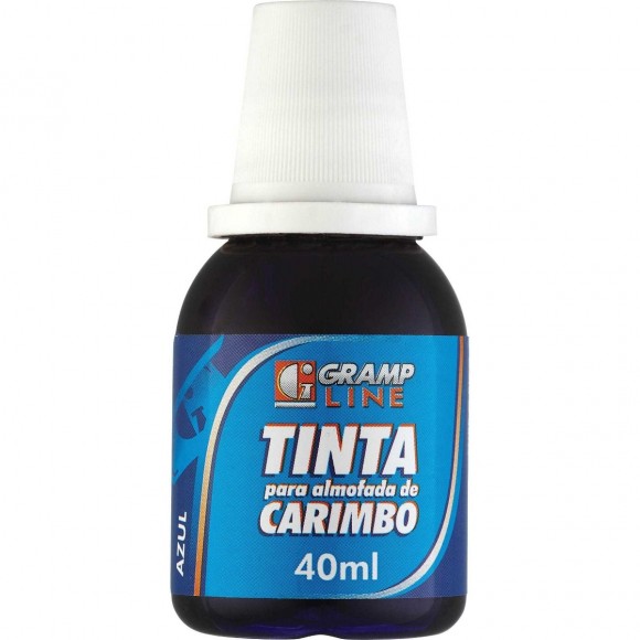 TINTA PARA CARIMBO GRAMPLINE 40ML AZUL