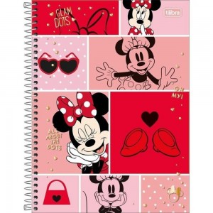 CADERNO UNIV. CD 1X1 TILIBRA MINNIE 96 F...