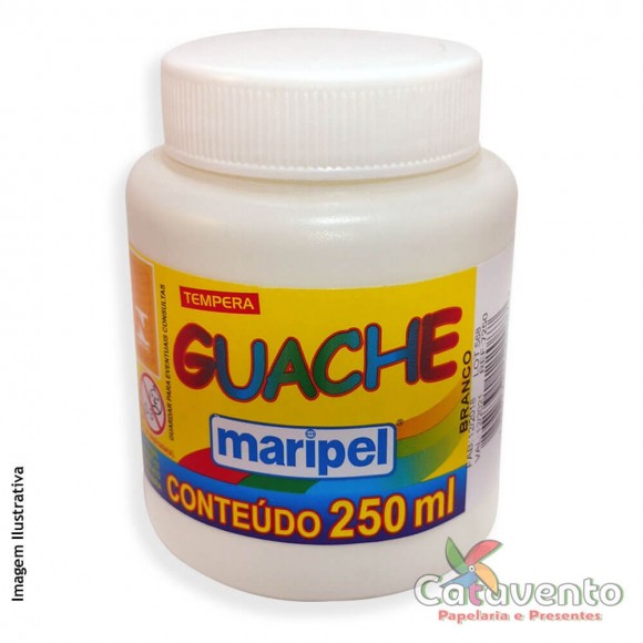 TINTA GUACHE MARIPEL 250 ML BRANCO