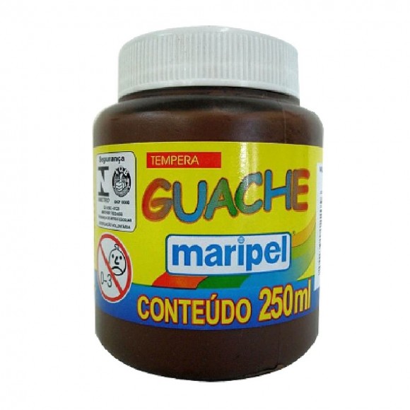 TINTA GUACHE MARIPEL 250 ML MARRON