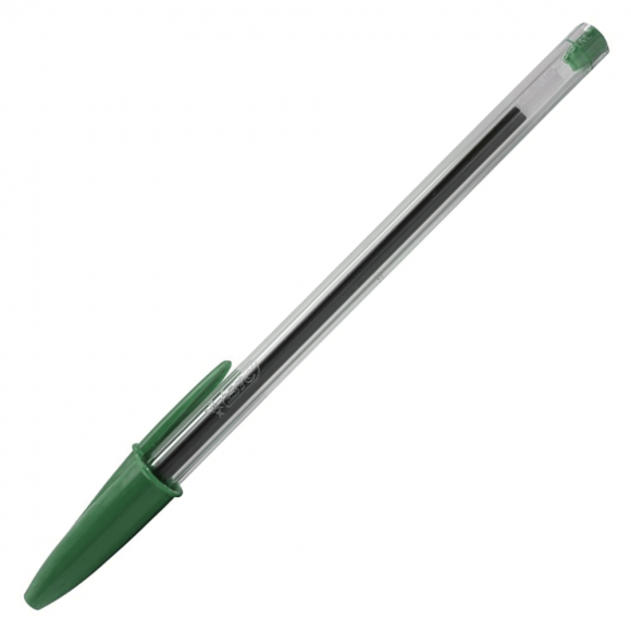 CANETA BIC CRISTAL MEDIA VERDE CX/100