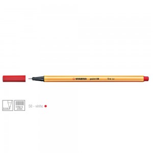 CANETA STABILO POINT88 0.4MM 88/50 VINHO