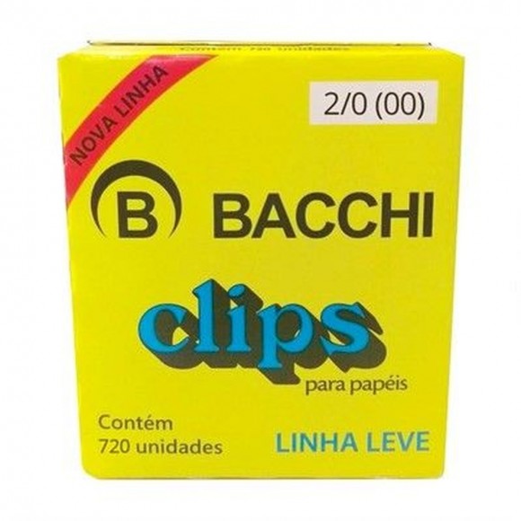 CLIPS GALVANIZADO BACCHI 2/0 720UN