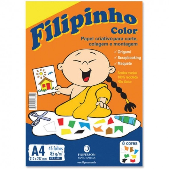 BLOCO CRIATIVO FILIPINHO DOBRACOLOR A4 45FLS