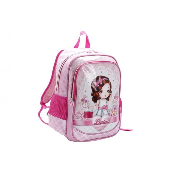 MOCHILA ESCOLAR REPUBLIC INFANTIL LIVIA 8731560 ROSA CLARO