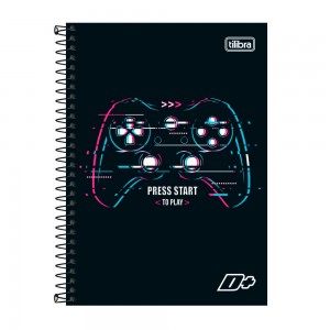 CADERNO ESPIRAL 1/4 CAPA DURA D+ 96 FOLH...