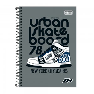 CADERNO ESPIRAL 1/4 CAPA DURA D+ 96 FOLH...