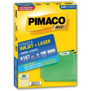 ETIQUETA INKJET/LASER PIMACO CARTA 6187 ...