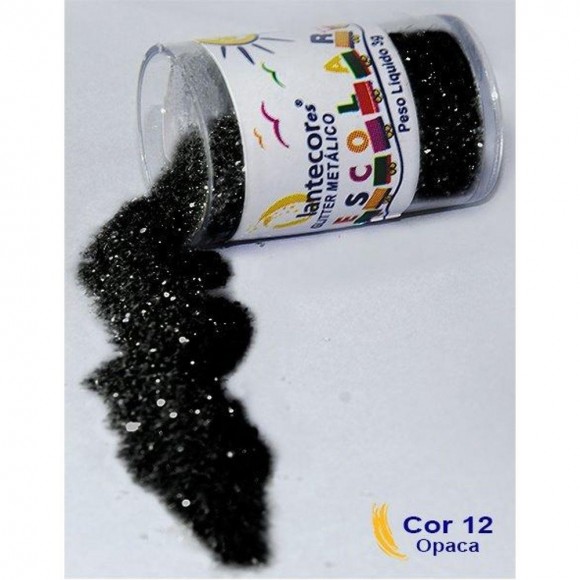 GLITTER LISO FOSCO 3G PRETO