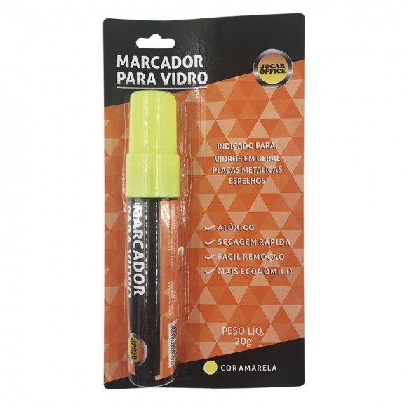 MARCADOR PINTA VIDRO JOCAR AMARELO 96039