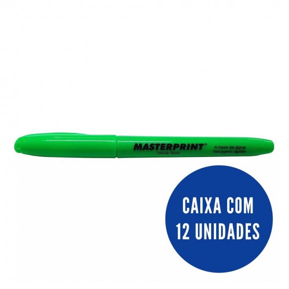 MARCA TEXTO MASTERPRINT VERDE CX/12