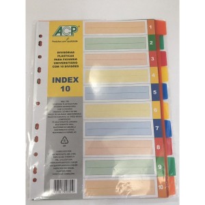 DIVISORIA DE FICHARIO ACP COLORIDA 10 DI...