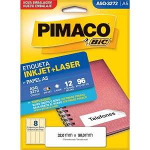 ETIQUETA INKJET/LASER PIMACO A5Q-3272 12...