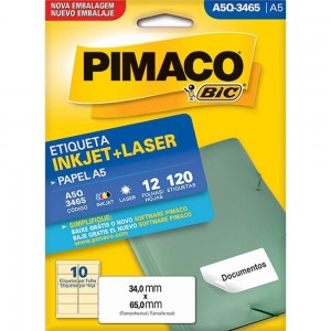 ETIQUETA INKJET/LASER PIMACO A5Q-3465 12...