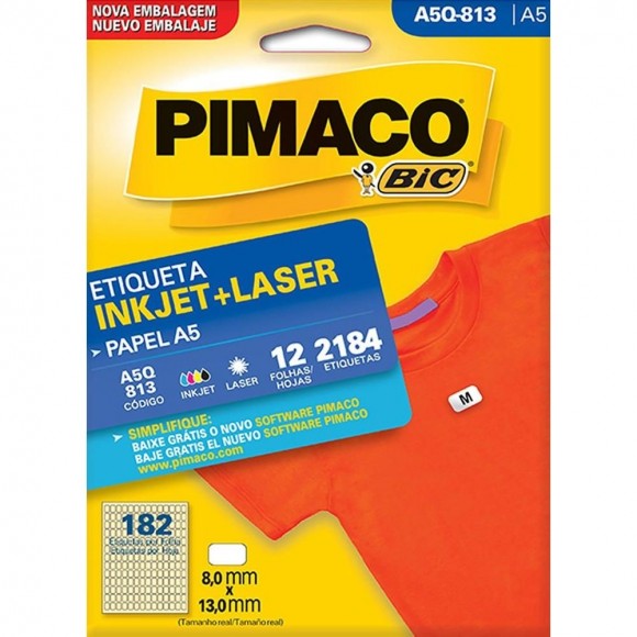 ETIQUETA INKJET/LASER PIMACO A5Q-813 2184UN