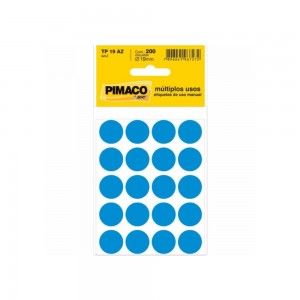 ETIQUETA REDONDA PIMACO TP-19 19MM AZUL ...