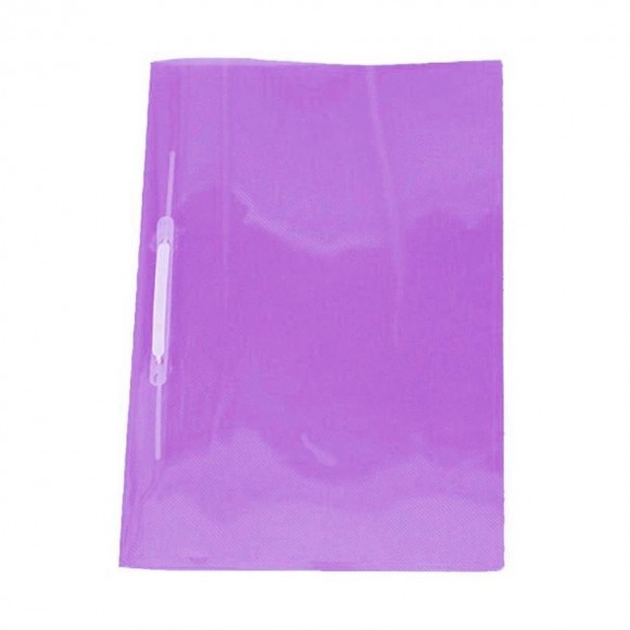 PASTA GRAMPO TRILHO PLASTICA ACP LILAS PE/10