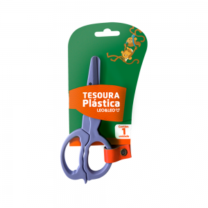 TESOURA LEO&LEO ESCOLAR PLASTICA 13MM RO...