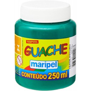 TINTA GUACHE MARIPEL 250 ML VERDE ESCURO