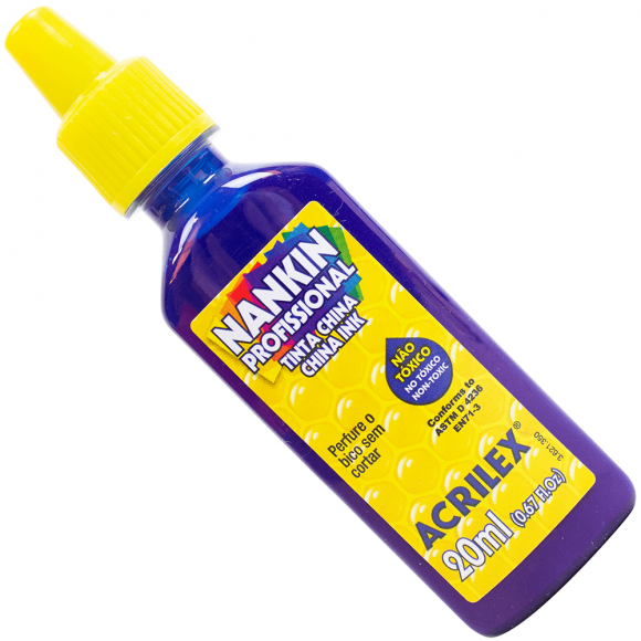 TINTA NANQUIM ESCOLAR ACRILEX 20ML AZUL