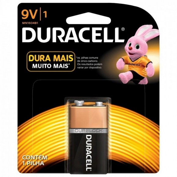 BATERIA DURACELL 9V ALCALINA.