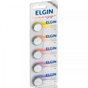 BATERIA ELGIN 3V 2032 LITHIUM CT C/5 UNI...