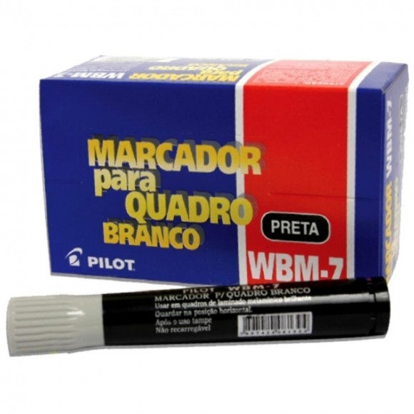 MARCADOR PARA QUADRO BRANCO PILOT WBM-7 PRETO CX/12