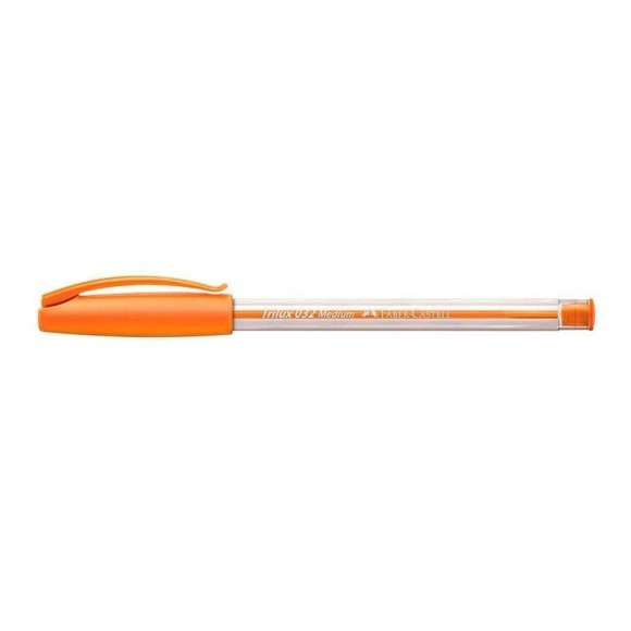 CANETA FABER CASTELL TRILUX MEDIA LARANJA CX/12