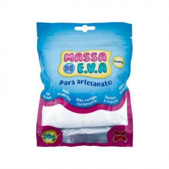 MASSA DE EVA MAKE+ 50G BRANCO