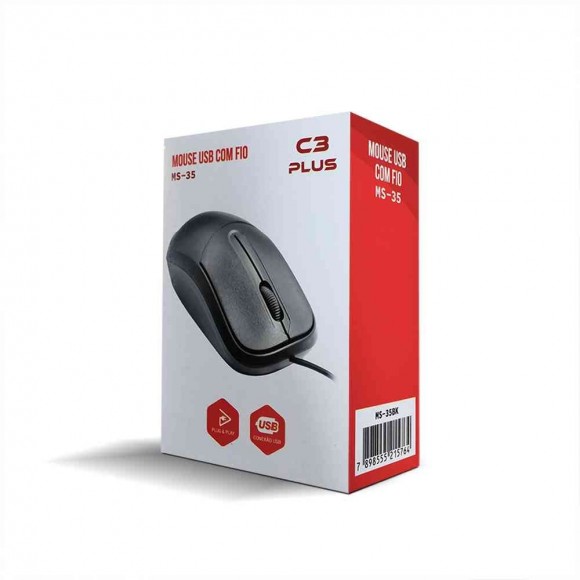 MOUSE C3TECH MS 35BK SCROLL OPTICO