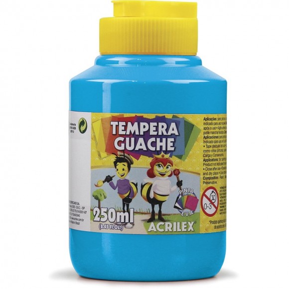 TINTA GUACHE ACRILEX 250 ML AZUL CELESTE