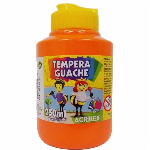 TINTA GUACHE ACRILEX 250 ML LARANJA