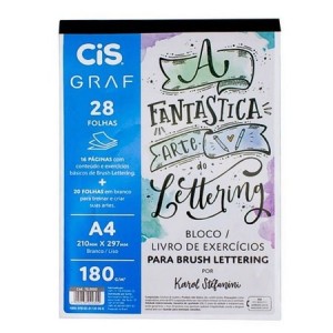 LIVRO BLOCO LETTERING CIS A4 140GR 28 FL...