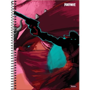 CADERNO 01X1 CAPA DURA 2021 FORTNITE 96F...