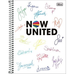 CADERNO 01X1 CAPA DURA 2021 NOW UNITED 8...
