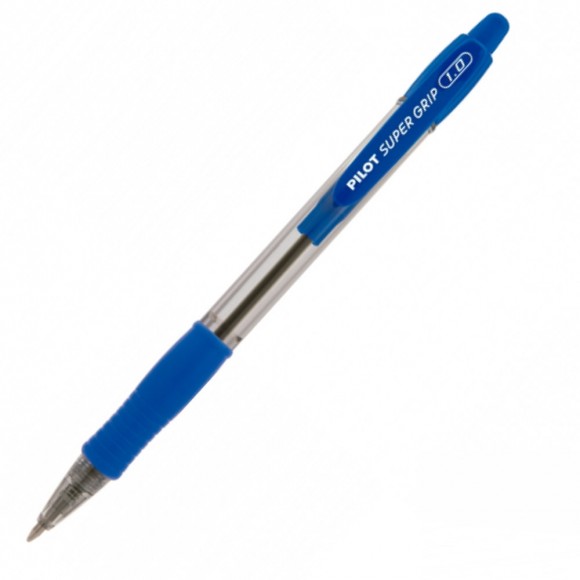 CANETA PILOT SUPER GRIP 1.0MM AZUL CX/12