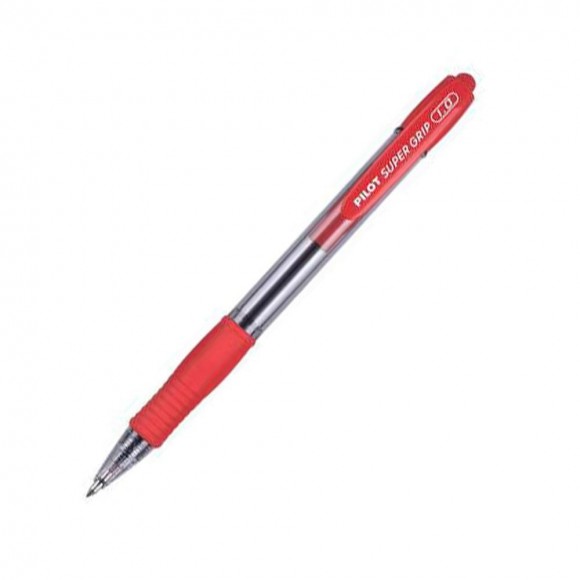 CANETA PILOT SUPER GRIP 1.0MM VERMELHA CX/12