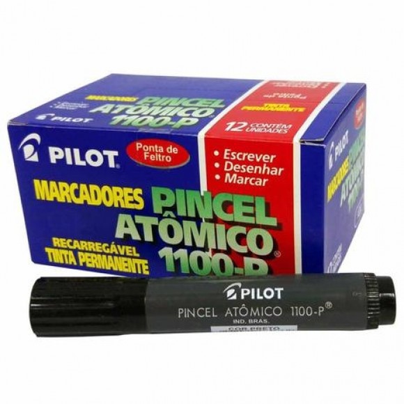 PINCEL ATOMICO PILOT 1100 CHATO PRETO CX/12