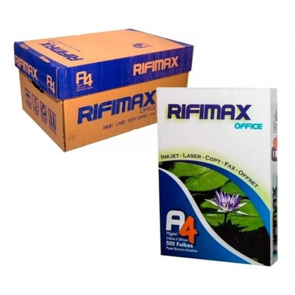 PAPEL SULFITE A4 75G RIFIMAX BRANCO CX/ 5000