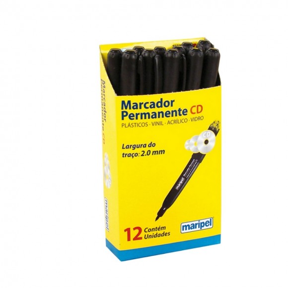 MARCADOR PERMANENTE MARIPEL 2.0MM PRETO