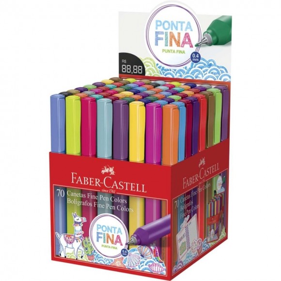 CANETA PONTA POROSA FABER CASTELL FINE PEN COLOR SORTIDAS