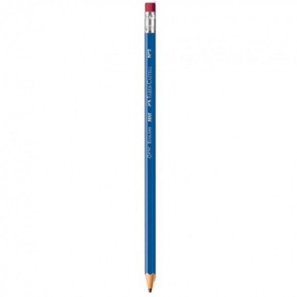 LAPIS GRAFITE FABER CASTELL 1205 MAX C/ BORRACHA SEXTAVADO AZUL