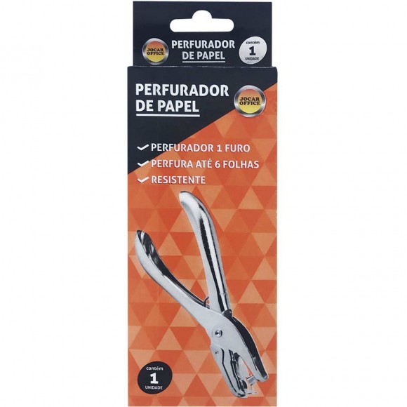 PERFURADOR DE PAPEL JOCAR 1 FURO 6 FLS