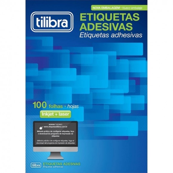 ETIQUETA INKJET/LASER TILIBRA A4363 100F