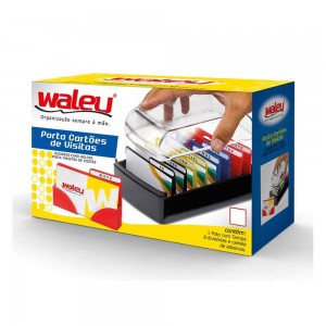 PORTA CARTAO DE VISITA WALEU COM 8 DIVIS...