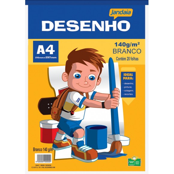 BLOCO TECNICO SEM MARGEM DESENHO A-4 140G 20FLS CREME