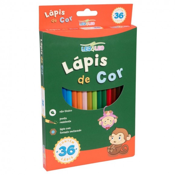 LAPIS DE COR LEO&LEO 36 CORES SEXTAVADO 9716